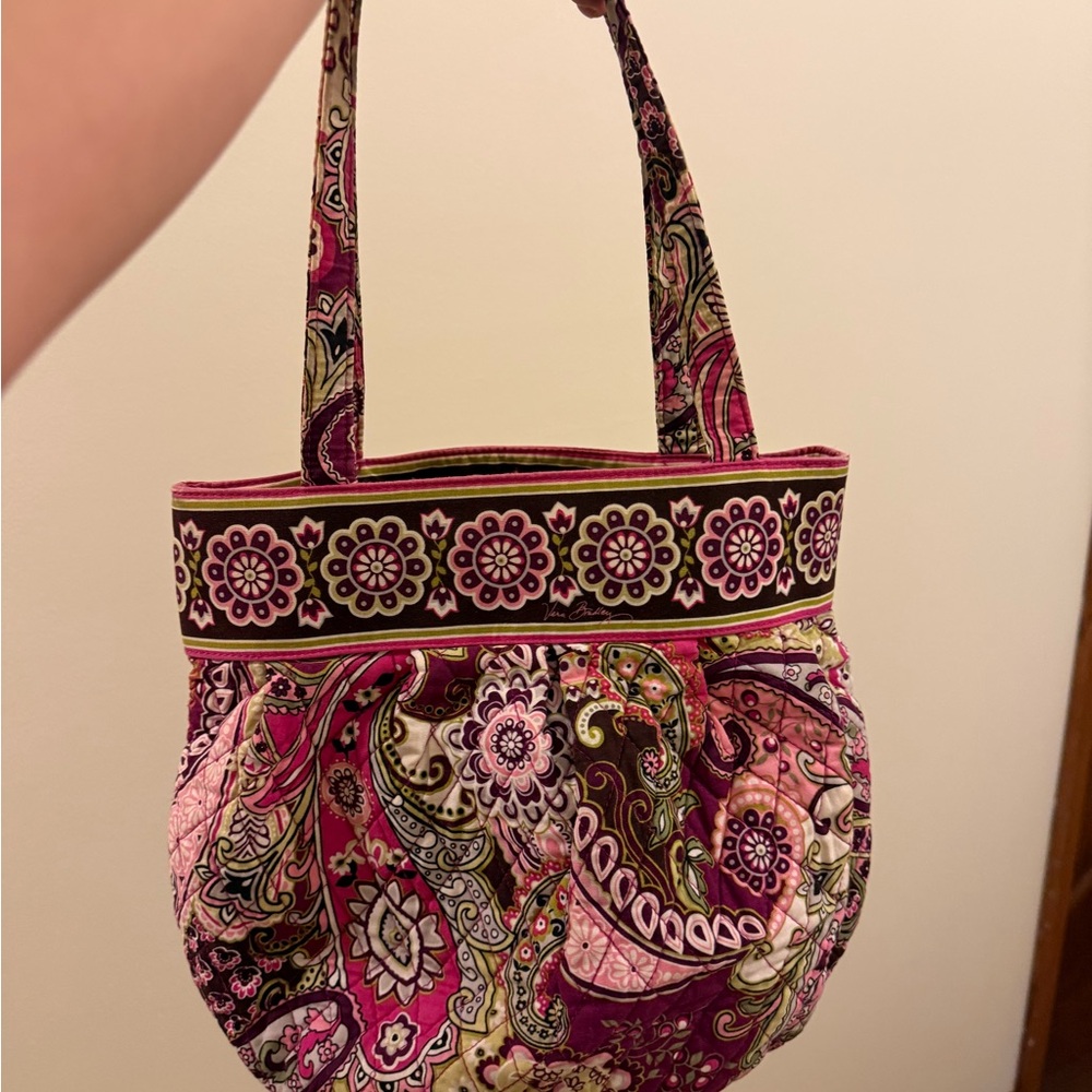 Vera Bradley Very Berry Paisley Bucket Bag Purse